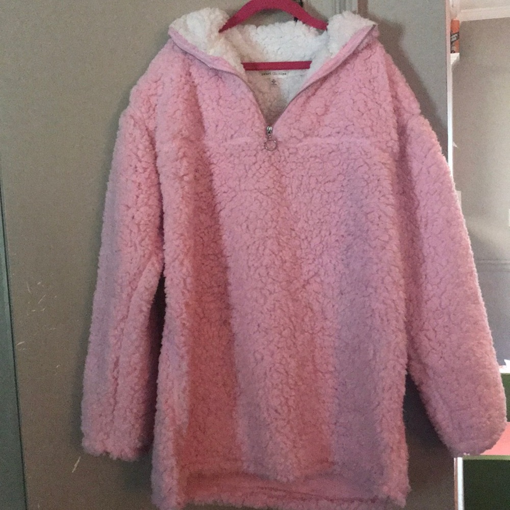 Pink fluffy jacket